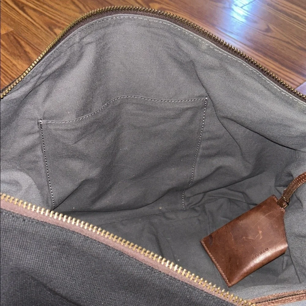 Nisolo Sustainable Luis Weekender Travel Bag Luggage Canvas Leather Designer blk